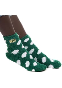 Wright State Raiders Fuzzy Dot Womens Quarter Socks