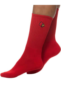 Louisville Cardinals Mid Calf Womens Crew Socks