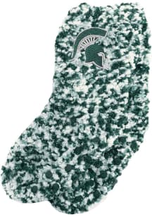Michigan State Spartans Green Marled Slipper Youth Crew Socks