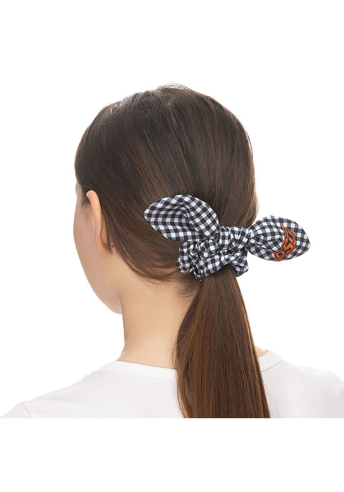 Oklahoma State Cowboys Gingham Knot Womens Hair Scrunchie