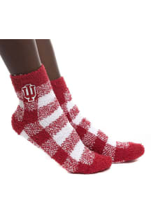 Indiana Hoosiers Buffalo Check Womens Quarter Socks