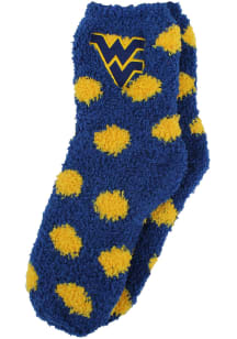 West Virginia Mountaineers Fuzzy Dot Womens Quarter Socks