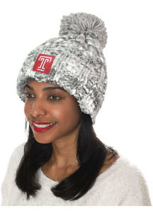 Temple Owls Red Knit Marled Womens Knit Hat