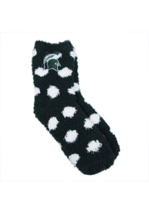 Michigan State Spartans Fuzzy Dot Youth Quarter Socks
