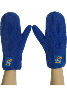 Kansas Jayhawks Chunky Knit Womens Gloves