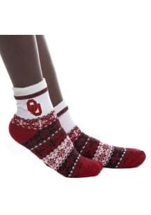 Oklahoma Sooners Holiday Team Color Womens Quarter Socks