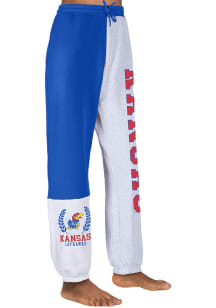 Kansas Jayhawks Womens Colorblock White Sweatpants