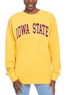 Iowa State Cyclones Womens Gold Sport Crew Sweatshirt