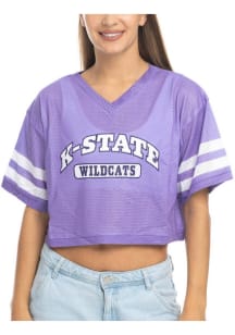 K-State Wildcats Womens Mesh Fashion Football Jersey - Lavender