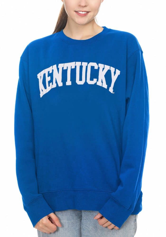 Kentucky Wildcats Womens Blue Sport Fleece Crew Sweatshirt