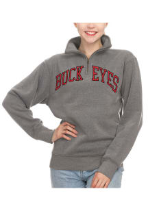 Ohio State Buckeyes Womens Charcoal Sport 1/4 Zip Pullover