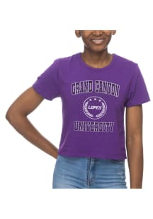 Grand Canyon Antelopes Womens Purple Crop Short Sleeve T-Shirt