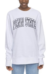 Penn State Nittany Lions Womens White Sport Fleece Crew Sweatshirt