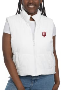 Womens White Indiana Hoosiers Puffer Vest