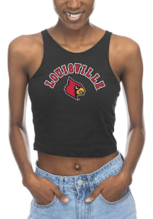 Louisville Cardinals Womens Black First Down Tank Top