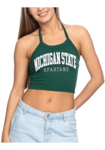 Womens Green Michigan State Spartans Halter Classic Tank Top