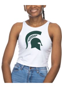 Womens White Michigan State Spartans First Down Tank Top