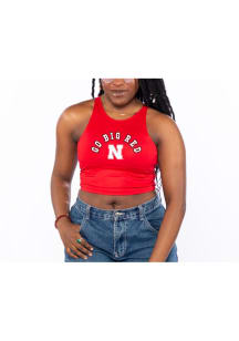 Womens Red Nebraska Cornhuskers First Down Tank Top