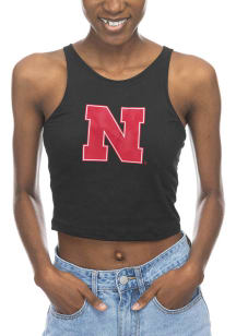 Womens Black Nebraska Cornhuskers First Down Tank Top