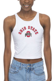 Womens White Ohio State Buckeyes First Down Tank Top