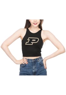 Womens Black Purdue Boilermakers First Down Tank Top