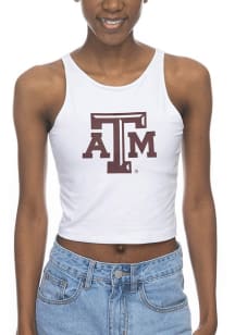 Texas A&amp;M Aggies Womens White First Down Tank Top
