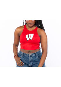 Womens Red Wisconsin Badgers First Down Tank Top