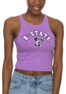 Womens Lavender K-State Wildcats First Down Tank Top