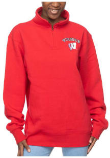 Womens Red Wisconsin Badgers Sport 1/4 Zip Pullover