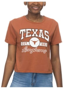 Texas Longhorns Womens Burnt Orange Cropped Short Sleeve T-Shirt