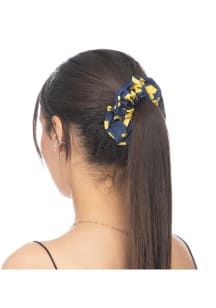 Allover Print Michigan Wolverines Womens Hair Scrunchie - Navy Blue