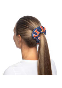 Allover Print Illinois Fighting Illini Womens Hair Scrunchie - Navy Blue