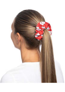 Allover Print Wisconsin Badgers Womens Hair Scrunchie - Red