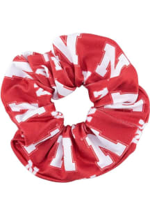 Allover Print Nebraska Cornhuskers Womens Hair Scrunchie - Red