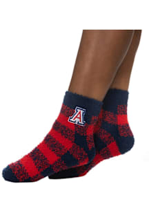 Arizona Wildcats Buffalo Check Womens Quarter Socks