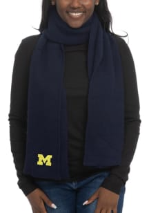 Fashion Knit Design Michigan Wolverines Womens Scarf - Navy Blue