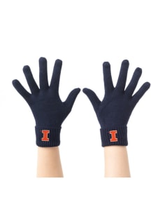 Fashion Knit Illinois Fighting Illini Womens Gloves - Navy Blue