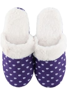 Fuzzy K-State Wildcats Womens Slippers - Purple