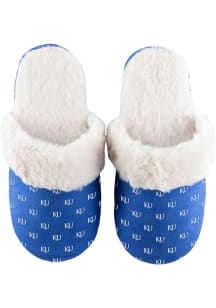 Kansas Jayhawks Fuzzy Womens Slippers