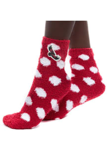 Saint Josephs Hawks Fuzzy Dot Womens Quarter Socks