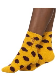 Arizona State Sun Devils Fuzzy Dot Womens Quarter Socks