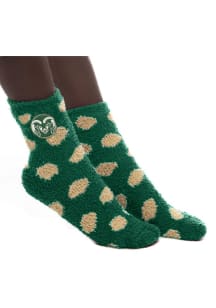 Colorado State Rams Fuzzy Dot Womens Quarter Socks