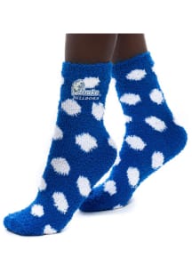 Drake Bulldogs Fuzzy Dot Womens Quarter Socks