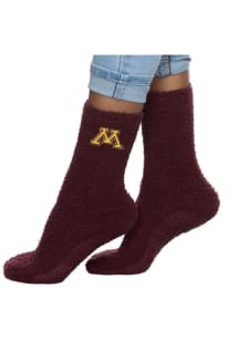 Minnesota Golden Gophers Fuzzy Slipper Womens Quarter Socks