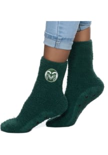 Colorado State Rams Fuzzy Slipper Womens Quarter Socks