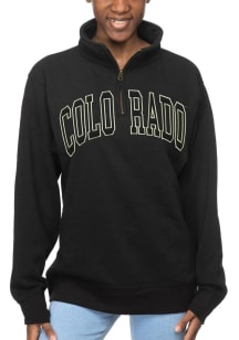 Colorado Buffaloes Womens Black Sport Fleece Qtr Zip