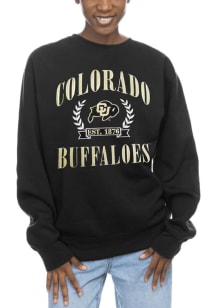 Colorado Buffaloes Womens Black Sport Fleece Crew Sweatshirt