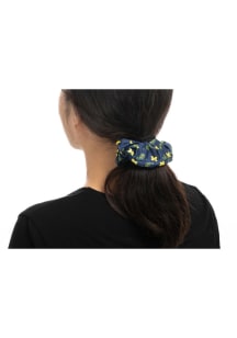 Paisley Print Michigan Wolverines Womens Hair Scrunchie - Navy Blue