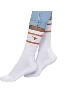 Texas Longhorns Stripe Womens Crew Socks