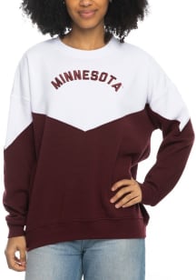 Womens Maroon Minnesota Golden Gophers Bestie Crew Sweatshirt